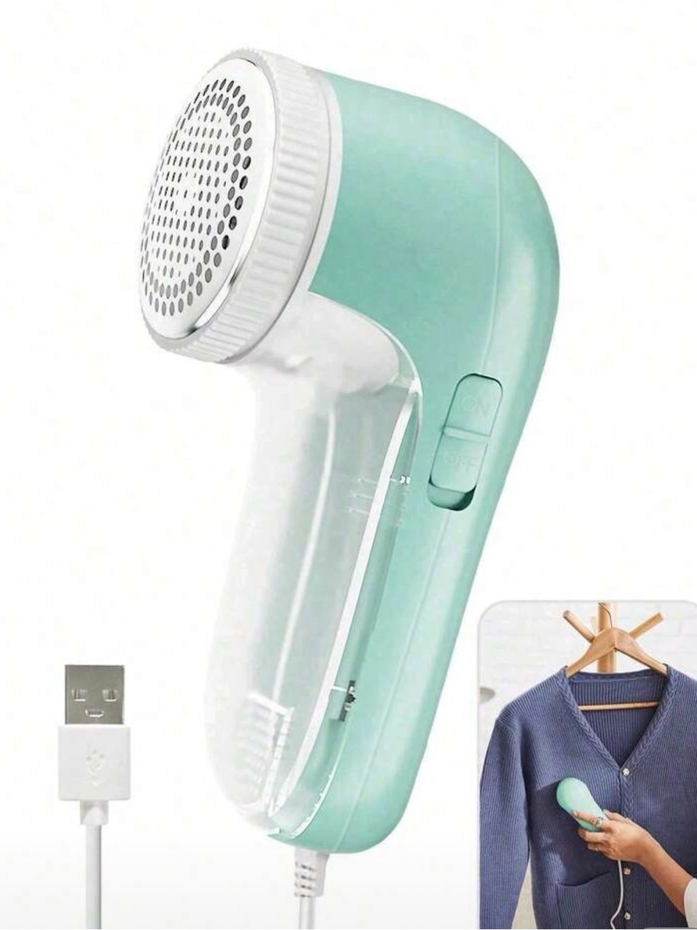 SHEIN Mint USB Fabric Lint Remover